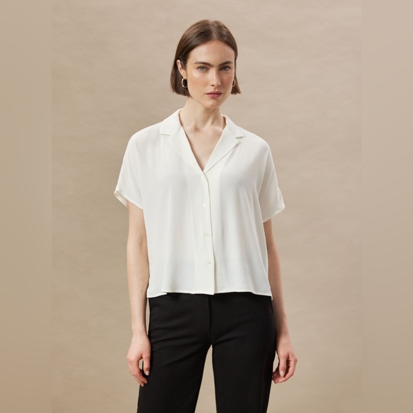 *NWT* Frank & Oak / ‘The Camp’ Collar Button Front Blouse / White / Large - Picture 2 of 12